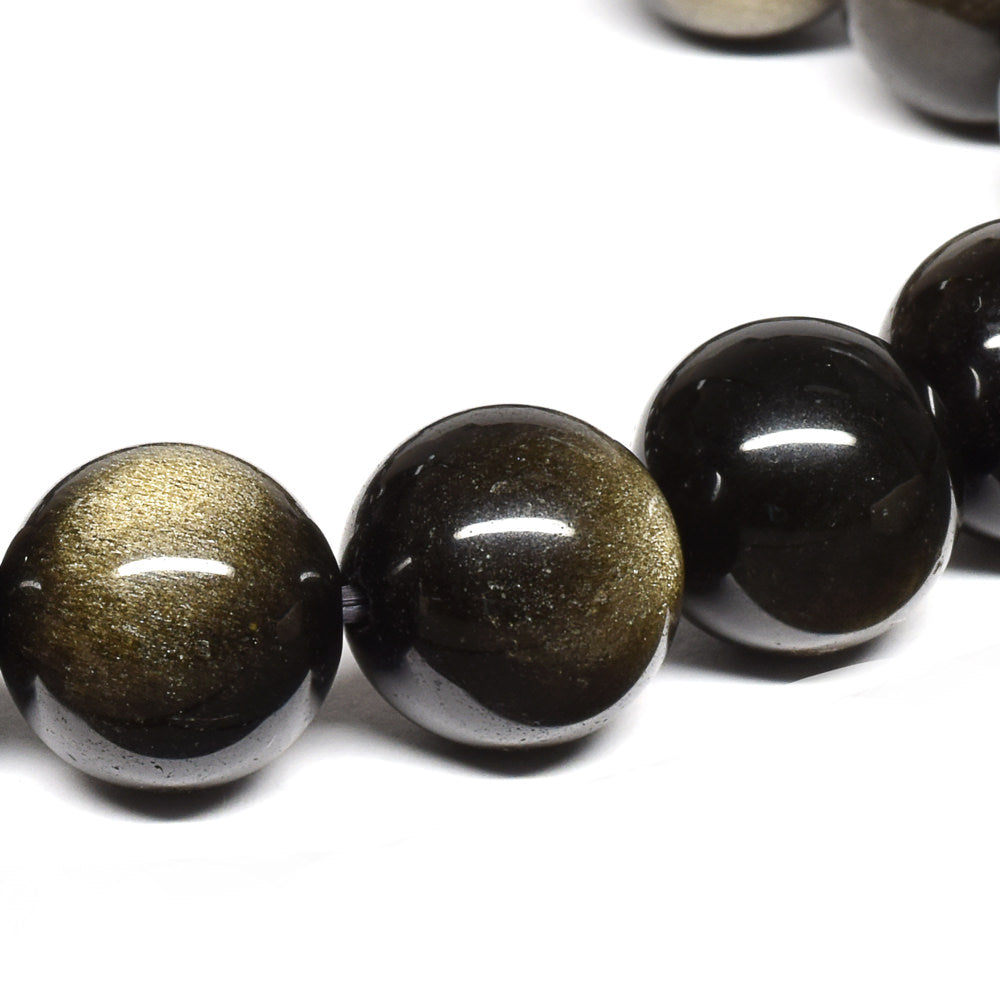 ゴールデンオブシディアン【一点物】 ブレスレット 12mm #RM143
