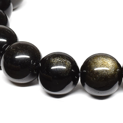 ゴールデンオブシディアン【一点物】 ブレスレット 12mm #RM144