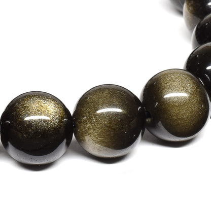 ゴールデンオブシディアン【一点物】 ブレスレット 12mm #RM144