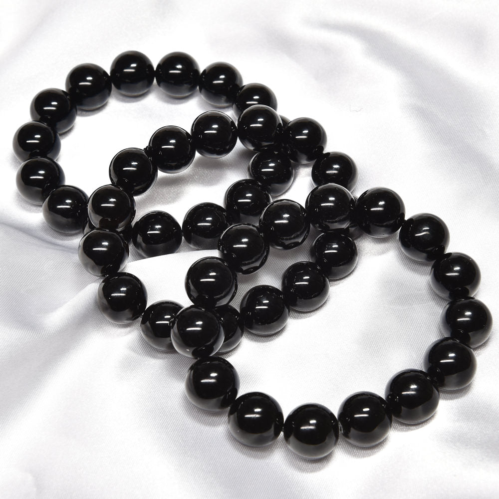 (ご奉仕品)チベット産モリオン ブレスレット 14mm #T3214