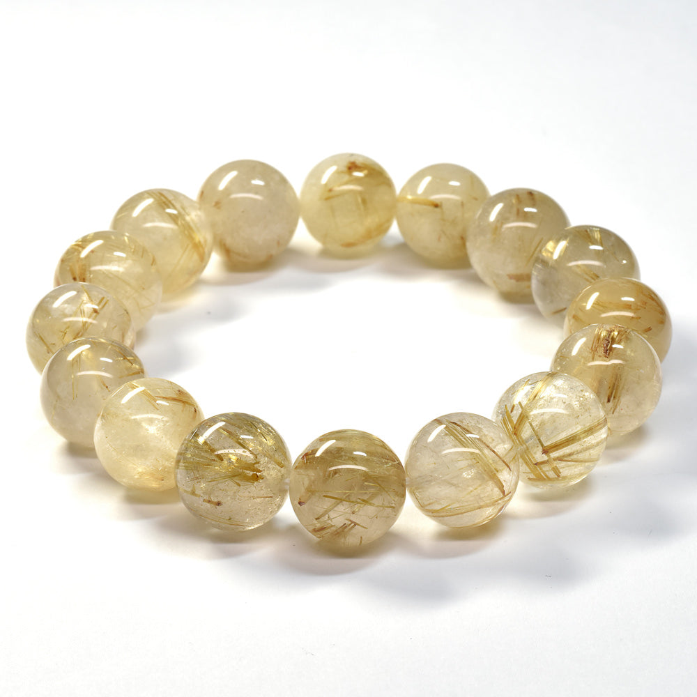 ゴールドルチルクォーツ ブレスレット 12-12.5mm #SA022