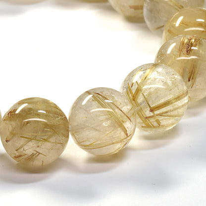 ゴールドルチルクォーツ ブレスレット 12-12.5mm #SA022