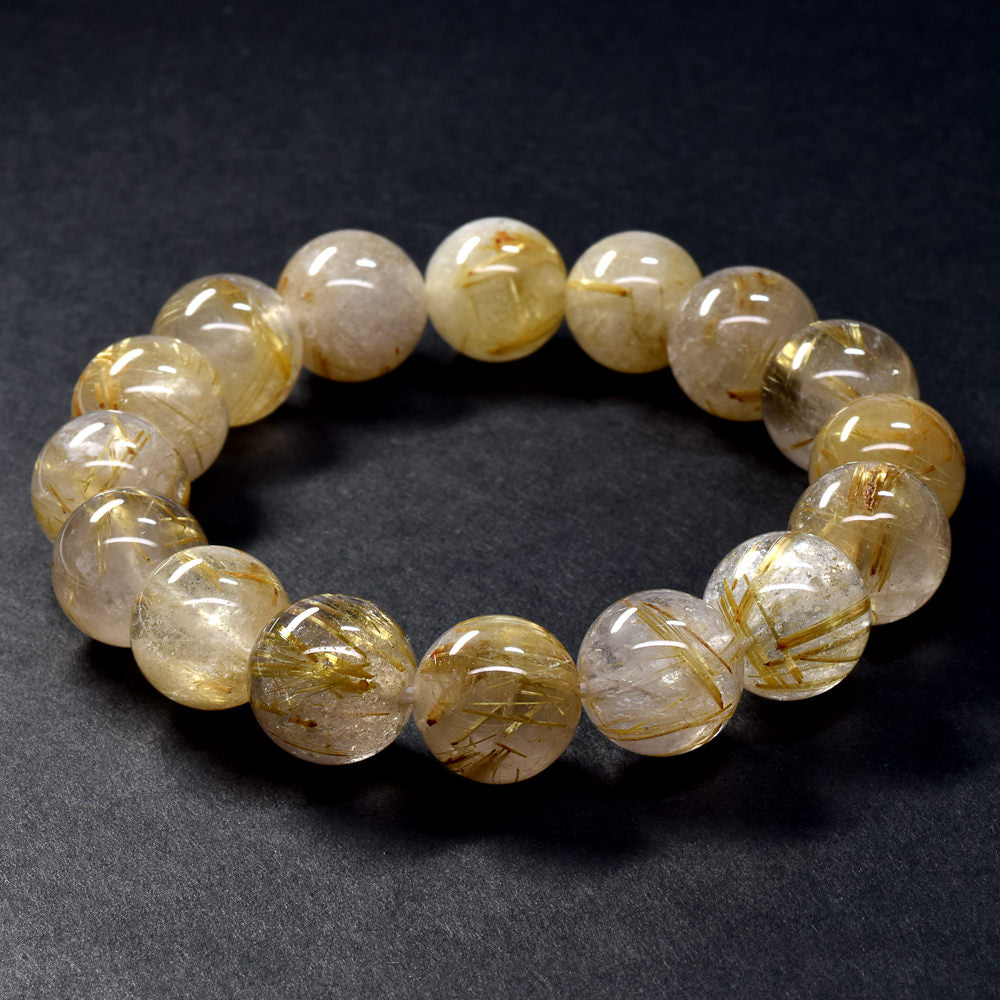 ゴールドルチルクォーツ ブレスレット 12-12.5mm #SA022