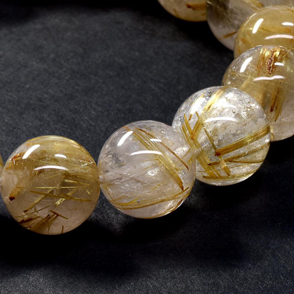 ゴールドルチルクォーツ ブレスレット 12-12.5mm #SA022