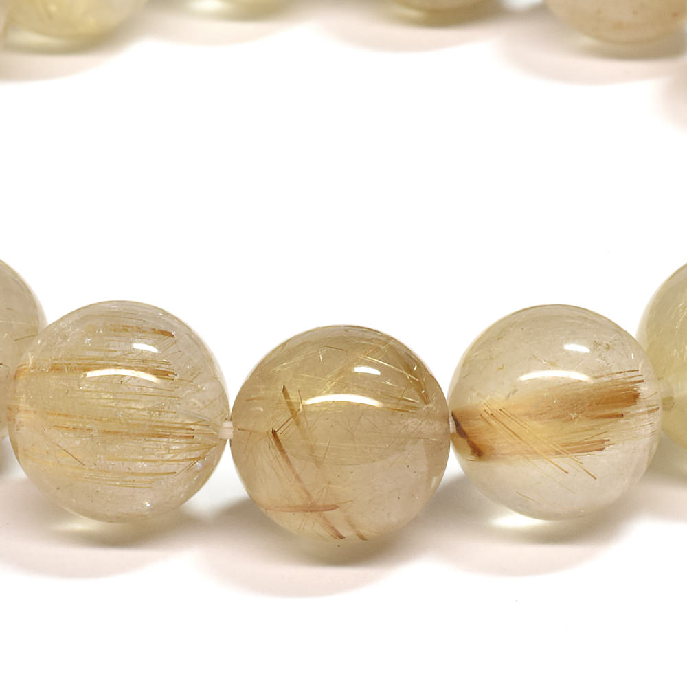 ゴールドルチルクォーツ ブレスレット 12-12.5mm #SA023