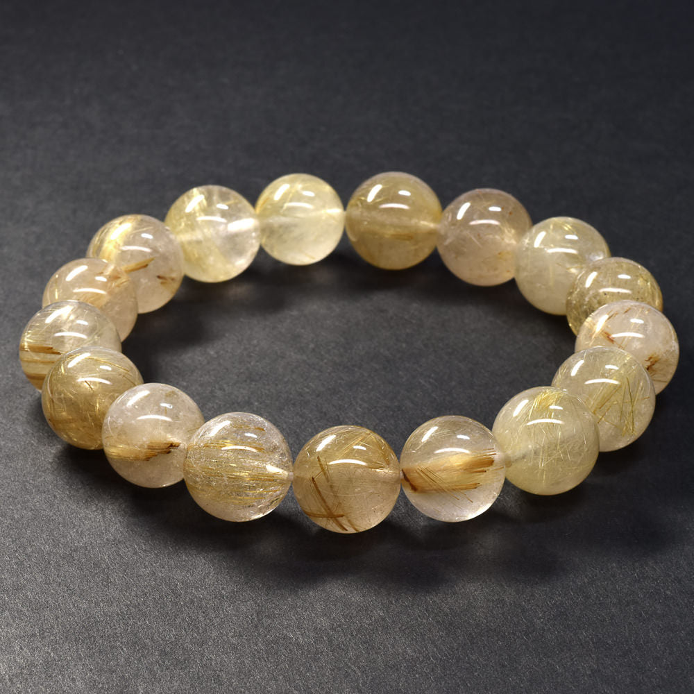 ゴールドルチルクォーツ ブレスレット 12-12.5mm #SA023