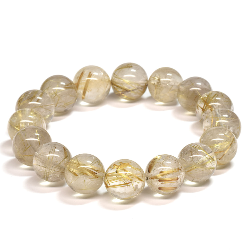 ゴールドルチルクォーツ ブレスレット 13-13.5mm #SA024