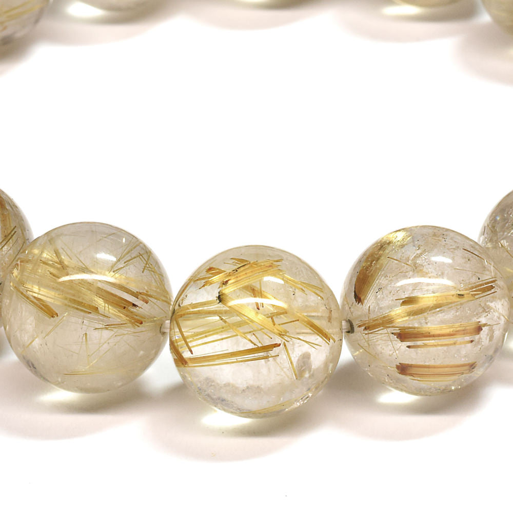 ゴールドルチルクォーツ ブレスレット 13-13.5mm #SA024