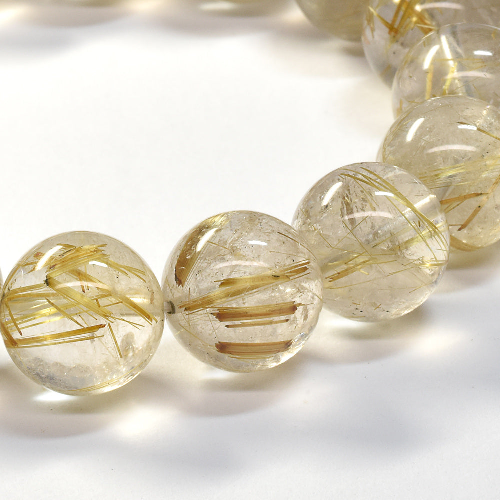 ゴールドルチルクォーツ ブレスレット 13-13.5mm #SA024