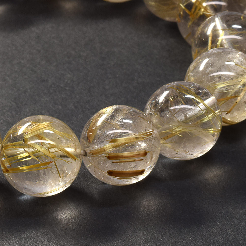 ゴールドルチルクォーツ ブレスレット 13-13.5mm #SA024