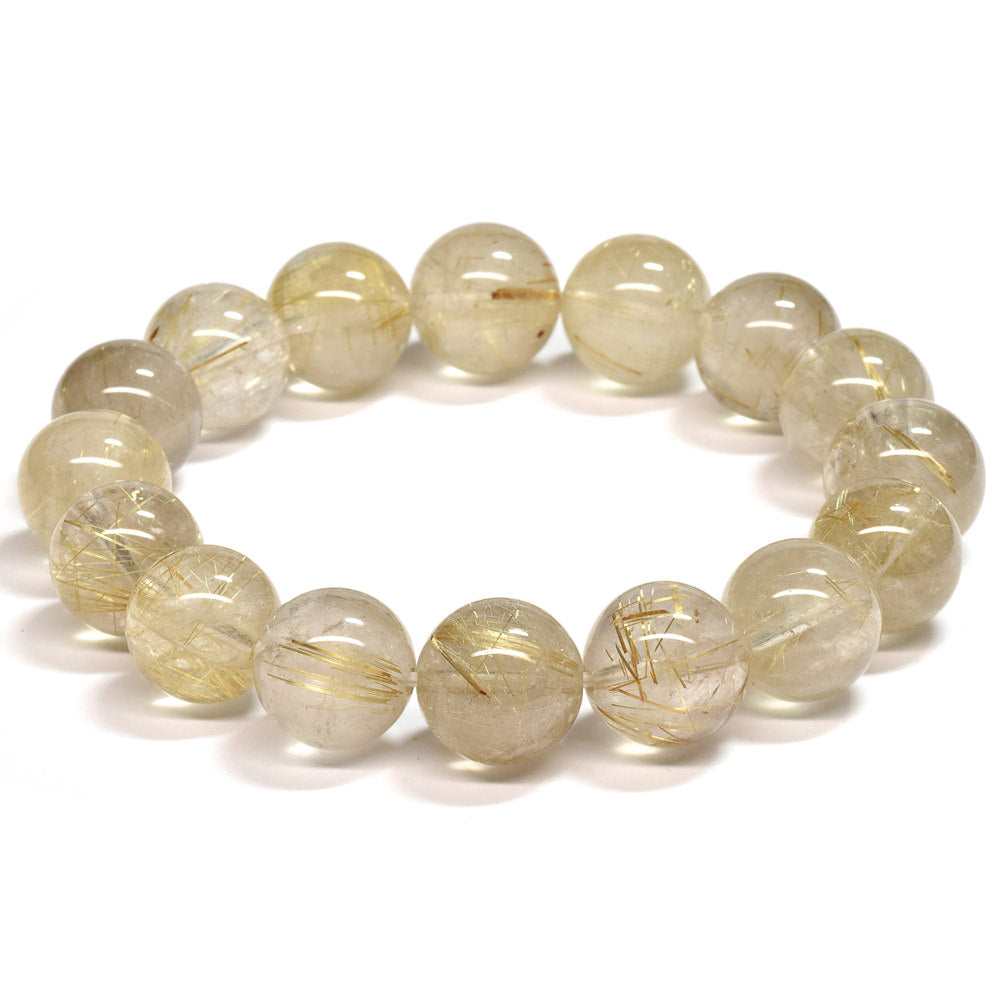 ゴールドルチルクォーツ ブレスレット 13-13.5mm #SA025
