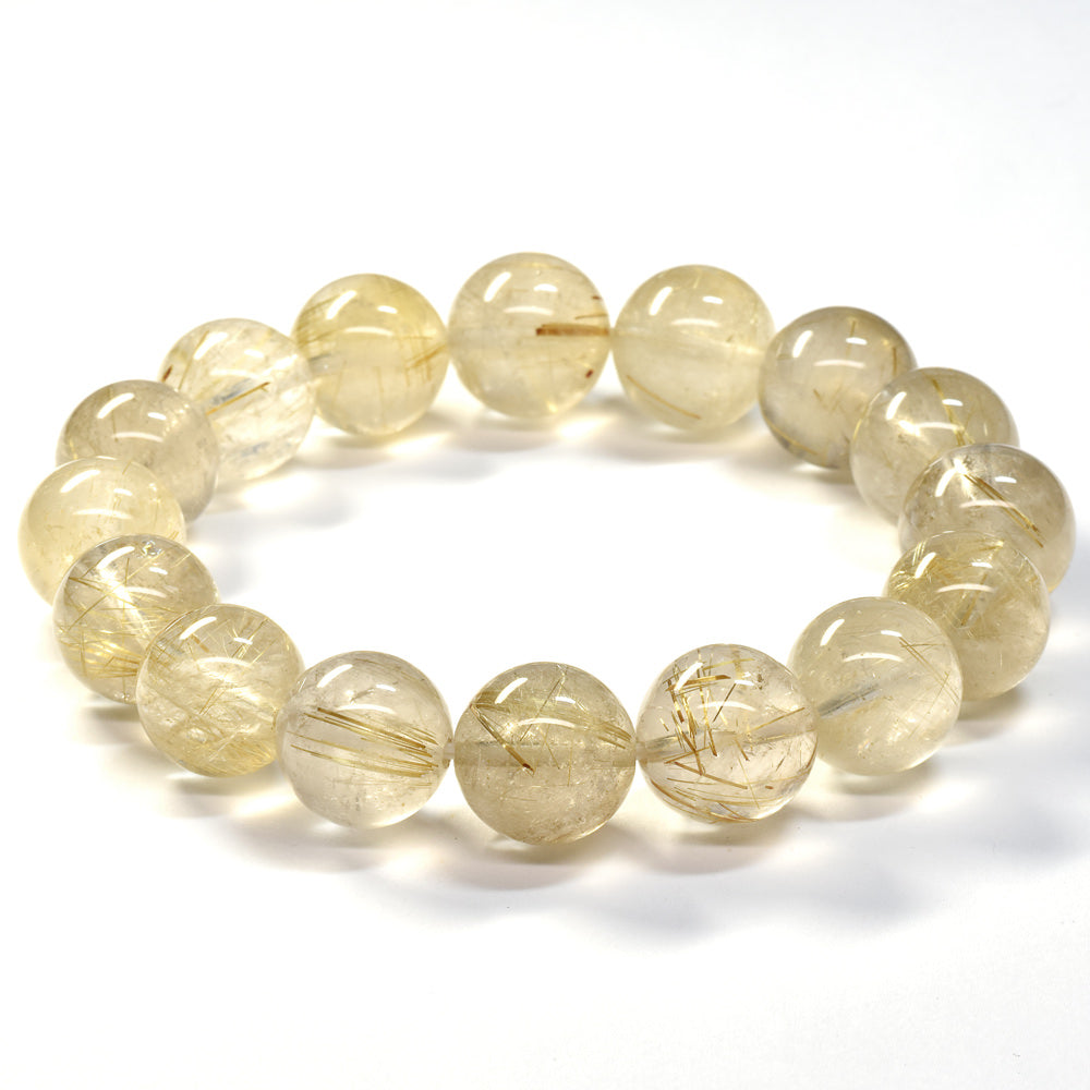 ゴールドルチルクォーツ ブレスレット 13-13.5mm #SA025