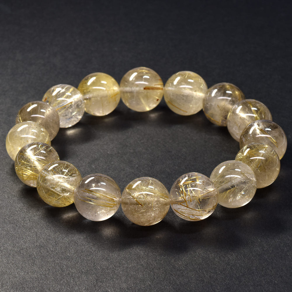 ゴールドルチルクォーツ ブレスレット 13-13.5mm #SA025