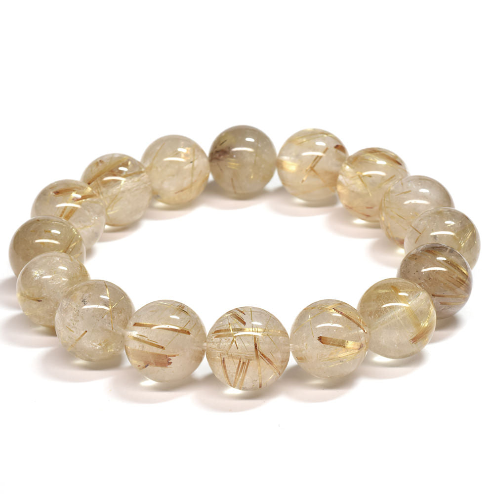 ゴールドルチルクォーツ ブレスレット 13-13.5mm #SA026
