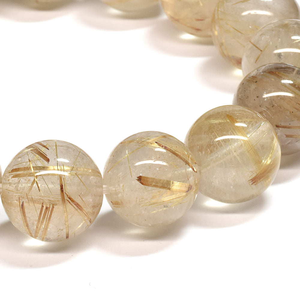 ゴールドルチルクォーツ ブレスレット 13-13.5mm #SA026