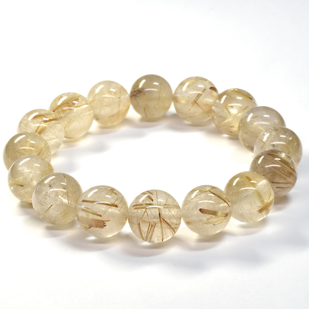 ゴールドルチルクォーツ ブレスレット 13-13.5mm #SA026