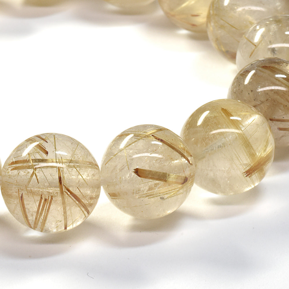 ゴールドルチルクォーツ ブレスレット 13-13.5mm #SA026