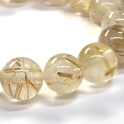 ゴールドルチルクォーツ ブレスレット 13-13.5mm #SA026