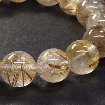 ゴールドルチルクォーツ ブレスレット 13-13.5mm #SA026