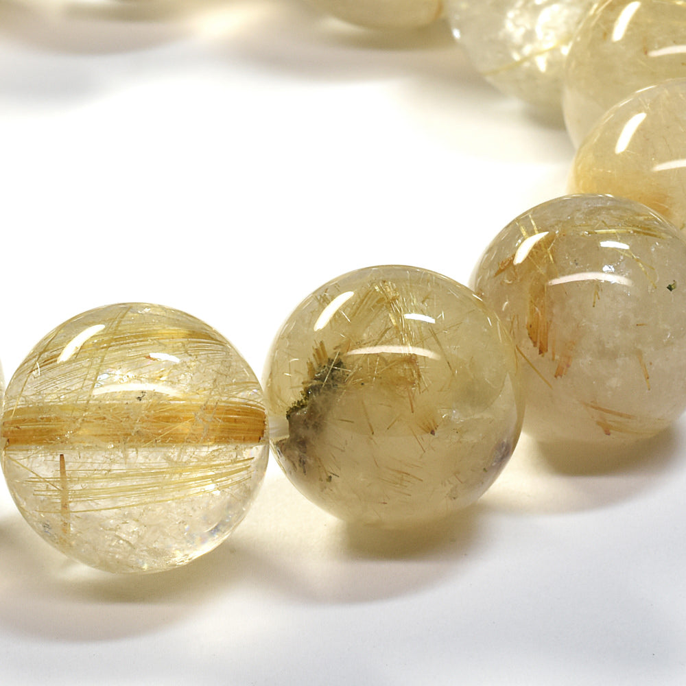 ゴールドルチルクォーツ ブレスレット 15-16mm #SA027