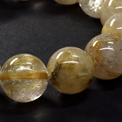 ゴールドルチルクォーツ ブレスレット 15-16mm #SA027