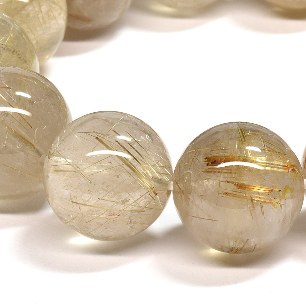 ゴールドルチルクォーツ ブレスレット 16-17.5mm #SA028