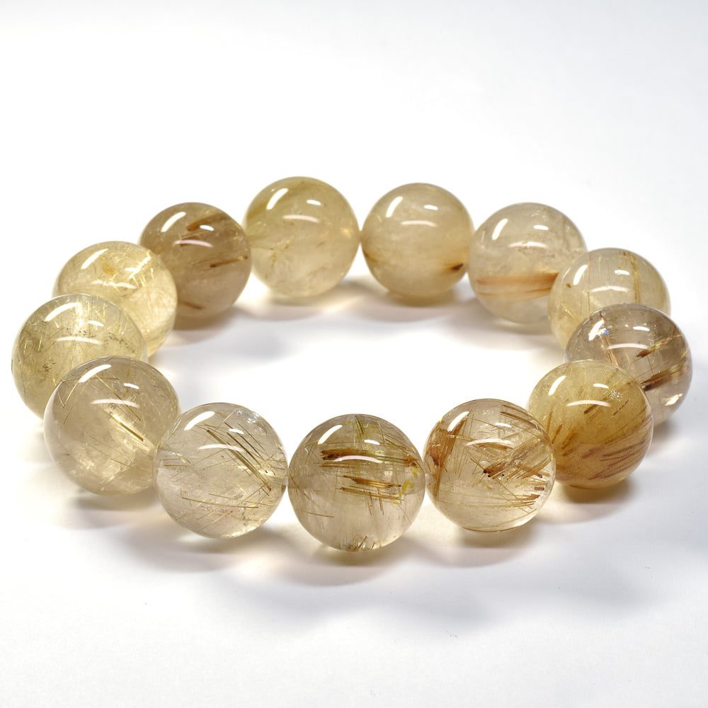 ゴールドルチルクォーツ ブレスレット 16-17.5mm #SA028