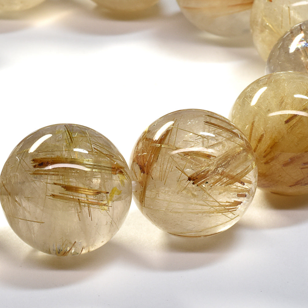 ゴールドルチルクォーツ ブレスレット 16-17.5mm #SA028