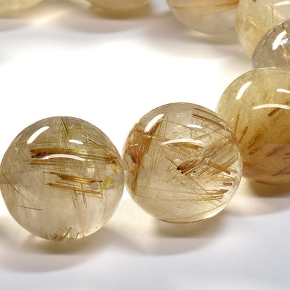 ゴールドルチルクォーツ ブレスレット 16-17.5mm #SA028