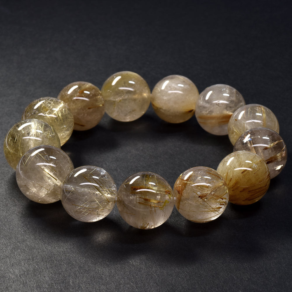 ゴールドルチルクォーツ ブレスレット 16-17.5mm #SA028