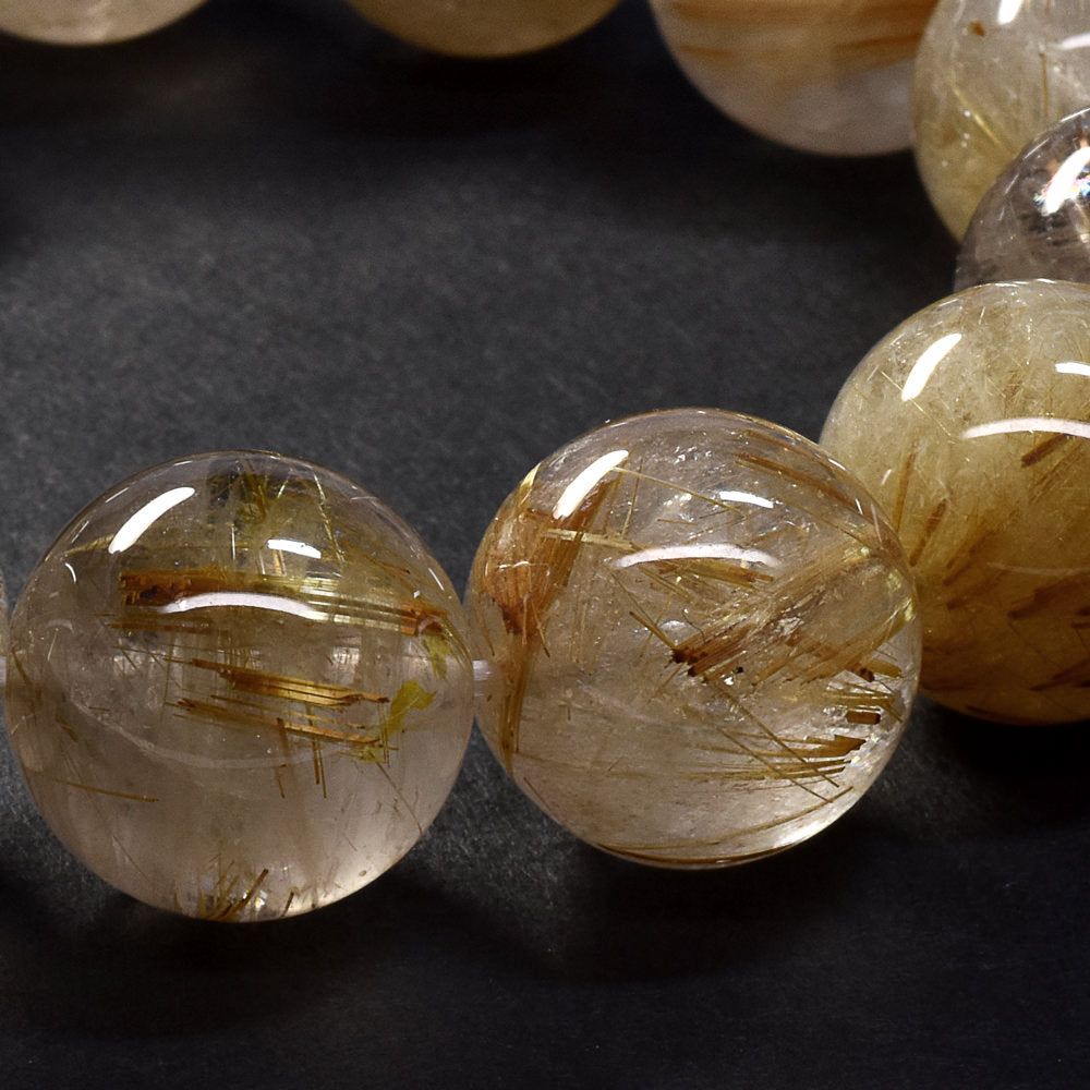 ゴールドルチルクォーツ ブレスレット 16-17.5mm #SA028 – premium