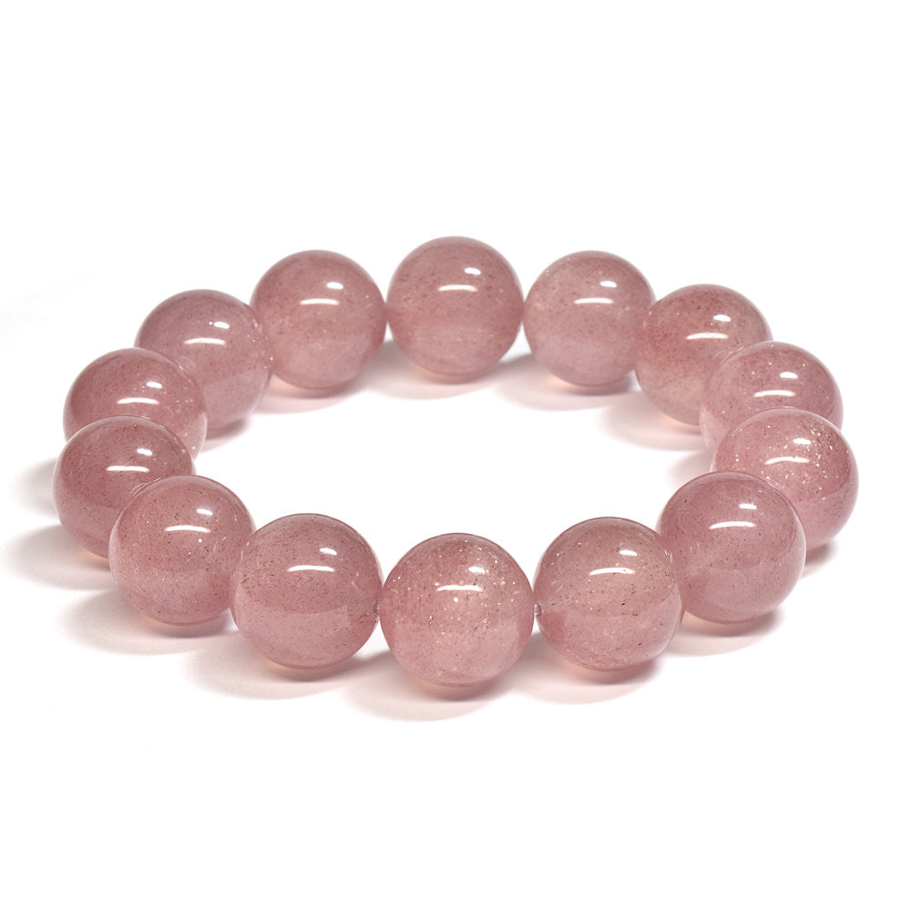 [大玉]ピンクエピドート・イン・クォーツ  ブレスレット 15.5mm #SA040