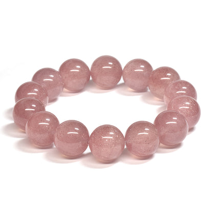 [大玉]ピンクエピドート・イン・クォーツ  ブレスレット 15.5mm #SA040