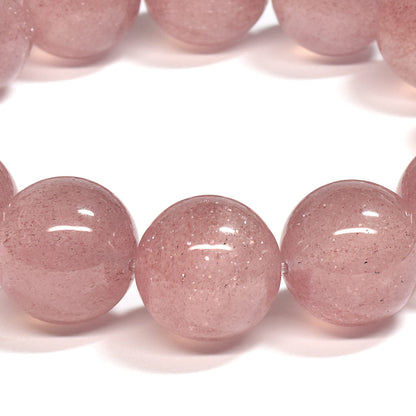 [大玉]ピンクエピドート・イン・クォーツ  ブレスレット 15.5mm #SA040