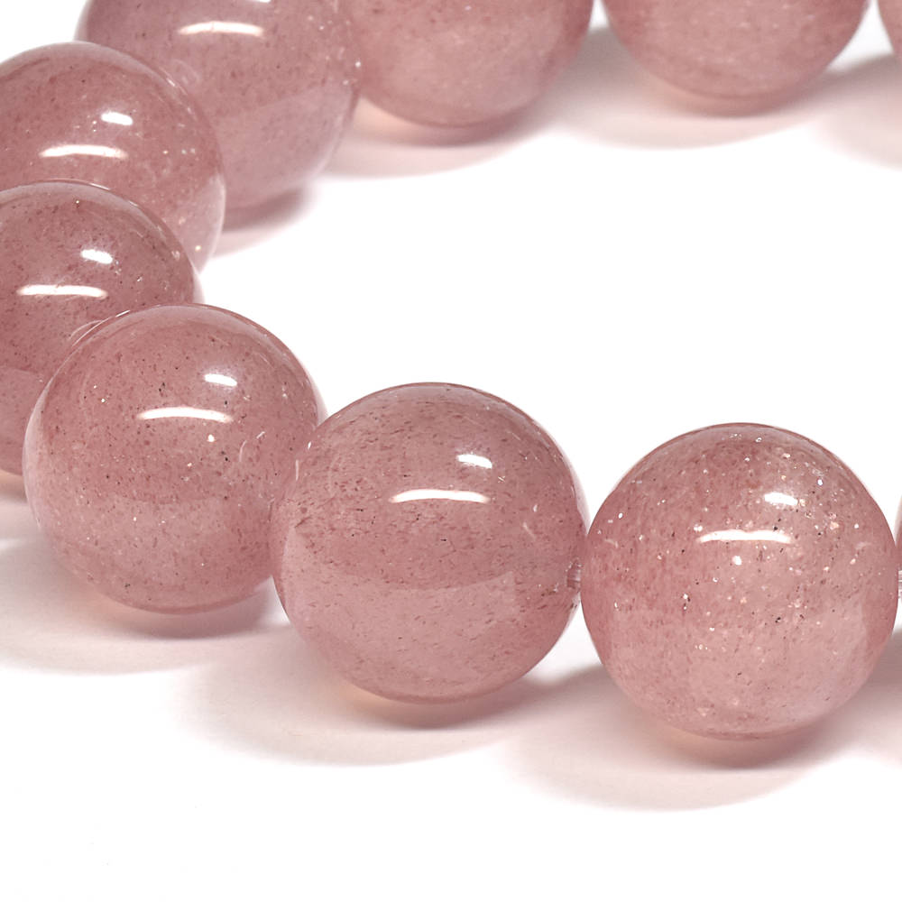 [大玉]ピンクエピドート・イン・クォーツ  ブレスレット 15.5mm #SA040