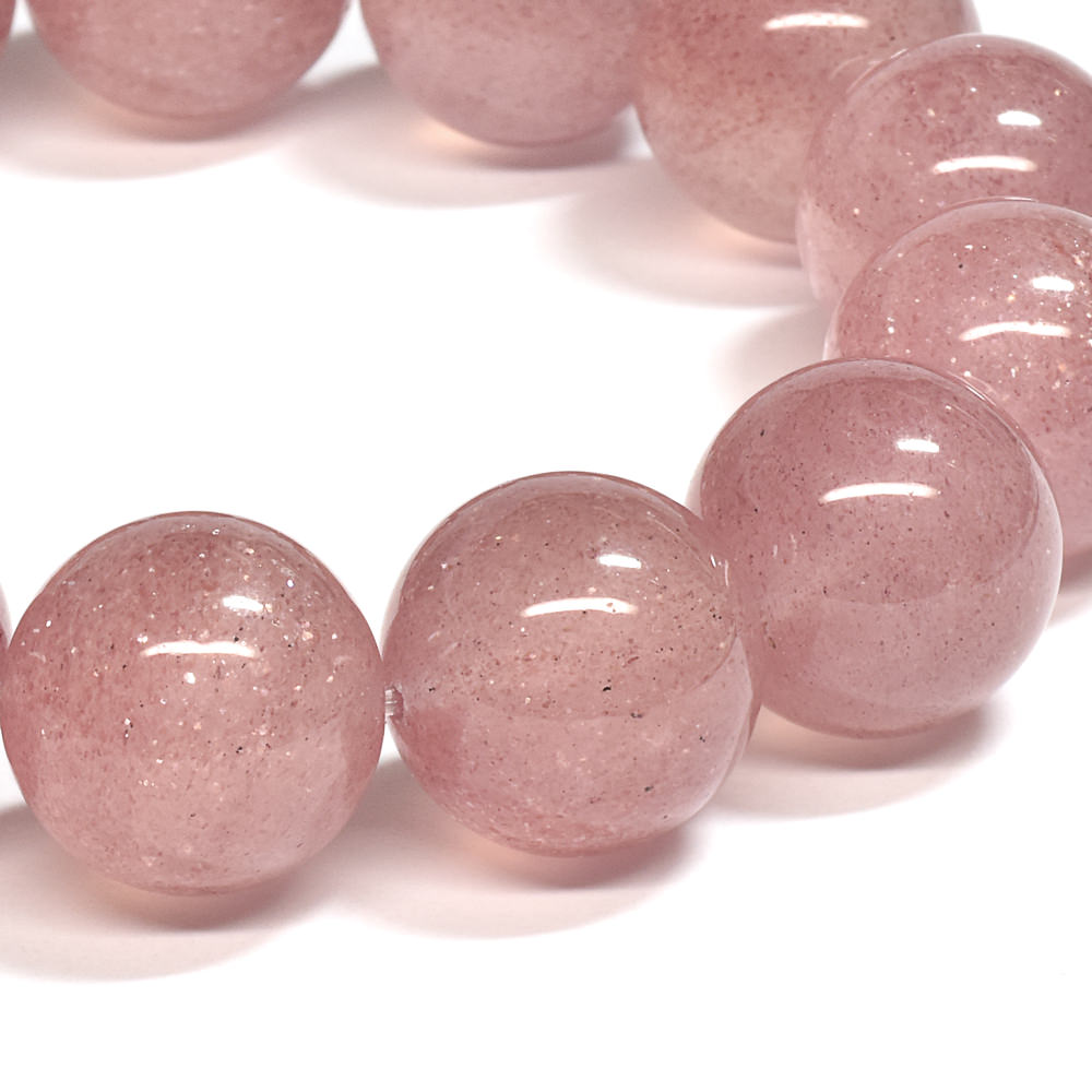 [大玉]ピンクエピドート・イン・クォーツ  ブレスレット 15.5mm #SA040