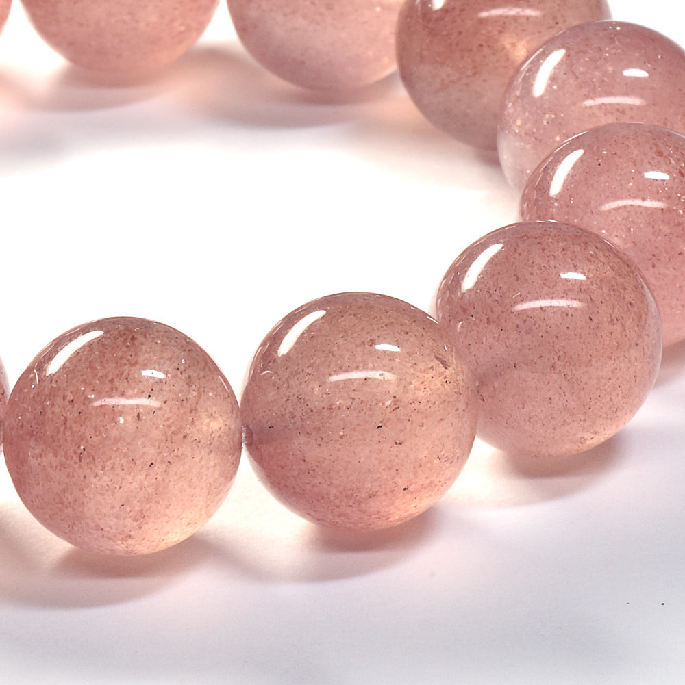 [大玉]ピンクエピドート・イン・クォーツ  ブレスレット 15.5mm #SA040