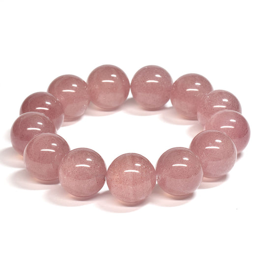 [大玉]ピンクエピドート・イン・クォーツ  ブレスレット 17mm #SA041