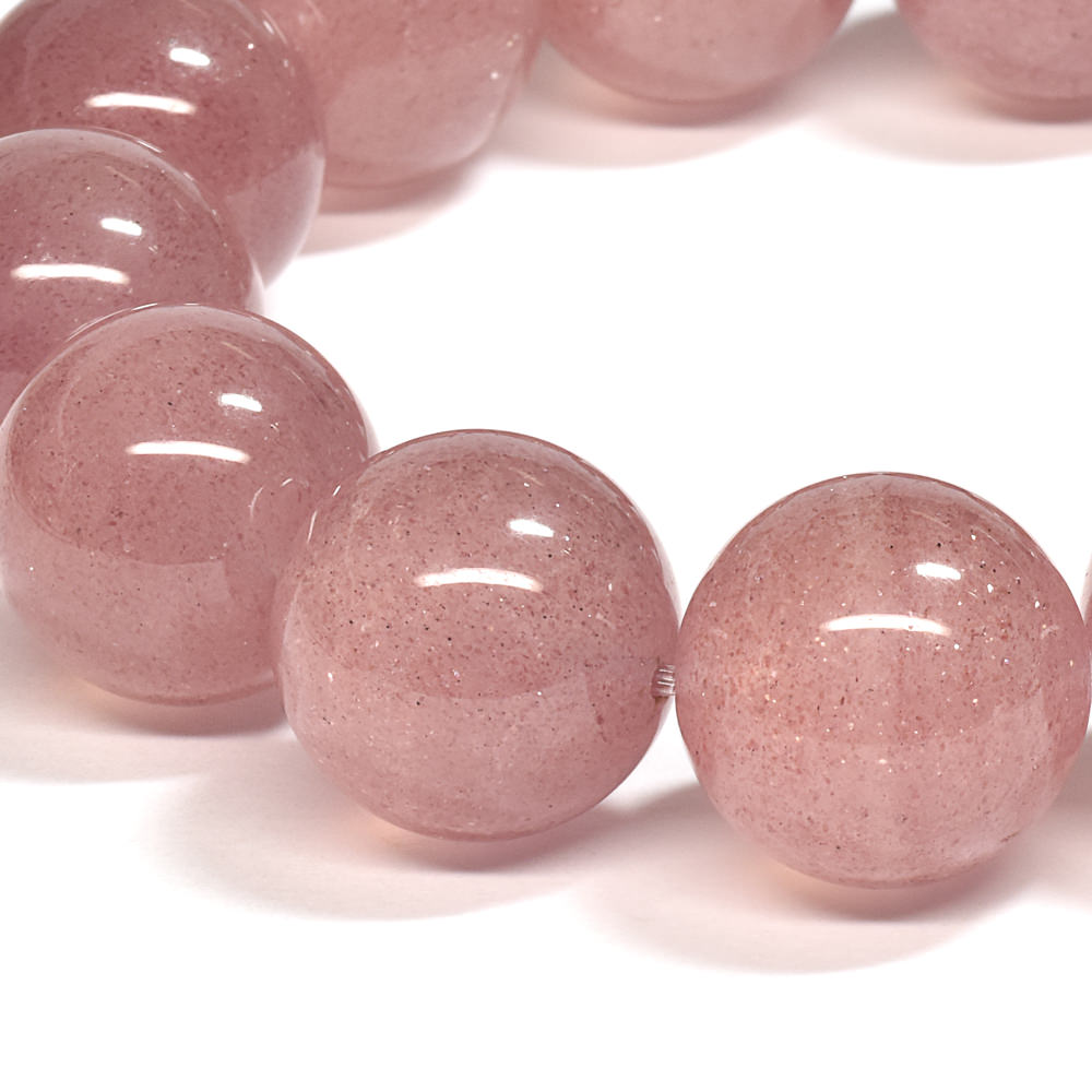 [大玉]ピンクエピドート・イン・クォーツ  ブレスレット 17mm #SA041