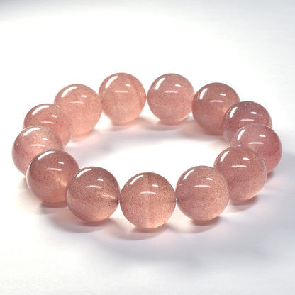 [大玉]ピンクエピドート・イン・クォーツ  ブレスレット 17mm #SA041