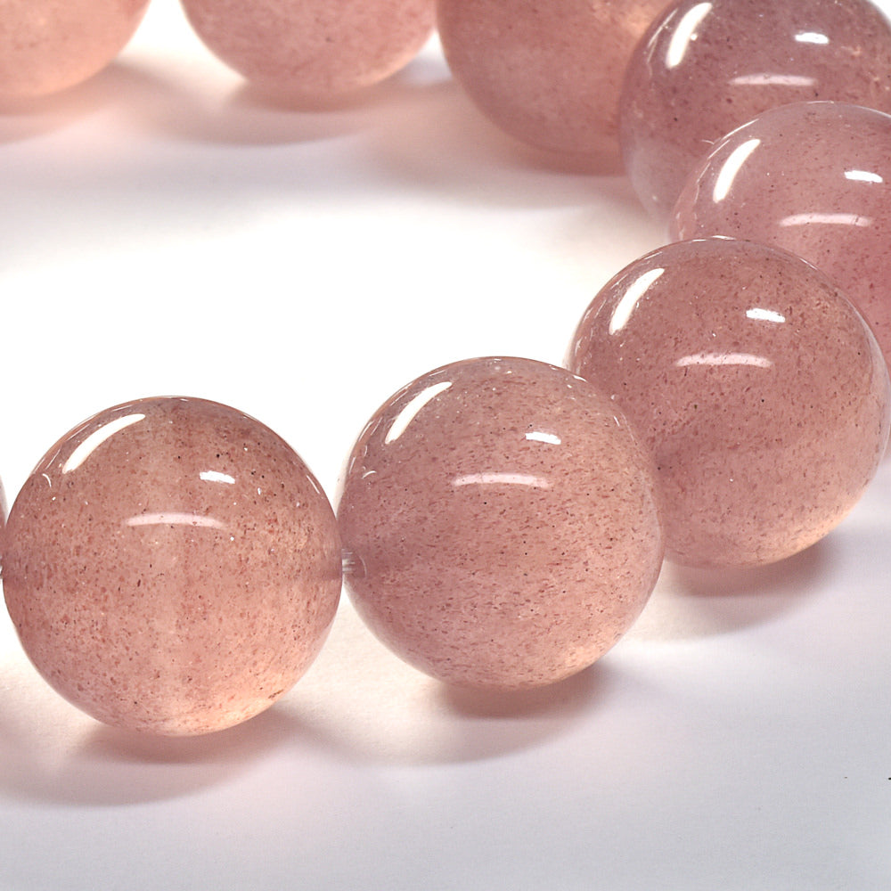 [大玉]ピンクエピドート・イン・クォーツ  ブレスレット 17mm #SA041