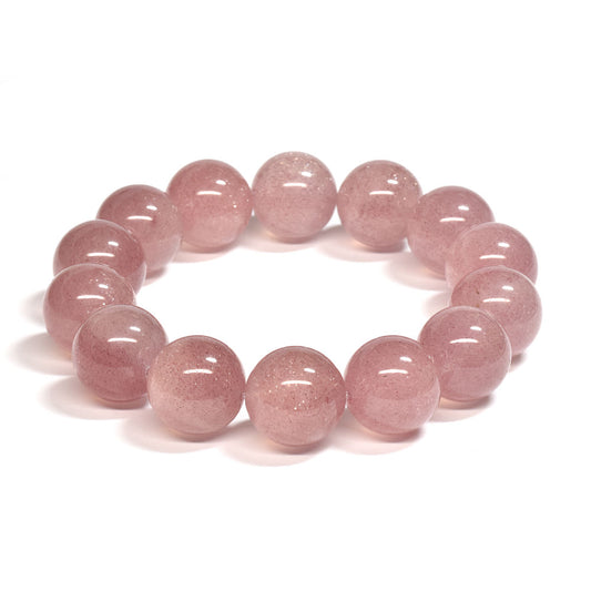 [大玉]ピンクエピドート・イン・クォーツ  ブレスレット 15.5mm #SA042