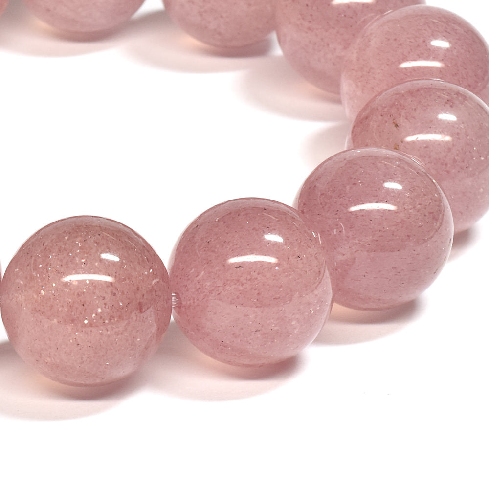 [大玉]ピンクエピドート・イン・クォーツ  ブレスレット 15.5mm #SA042