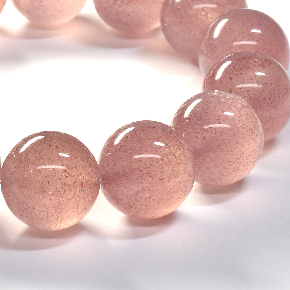 [大玉]ピンクエピドート・イン・クォーツ  ブレスレット 15.5mm #SA042