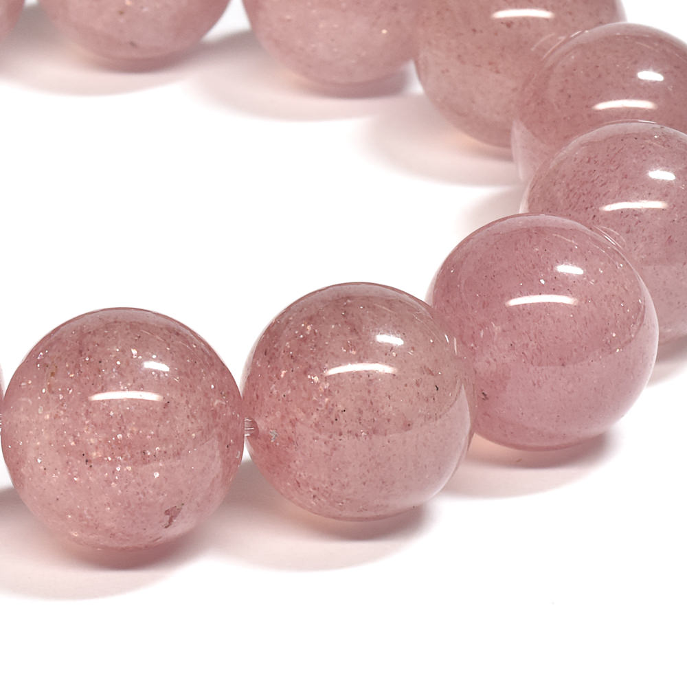 [大玉]ピンクエピドート・イン・クォーツ  ブレスレット 15.5mm #SA043