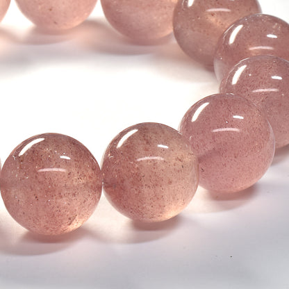 [大玉]ピンクエピドート・イン・クォーツ  ブレスレット 15.5mm #SA043