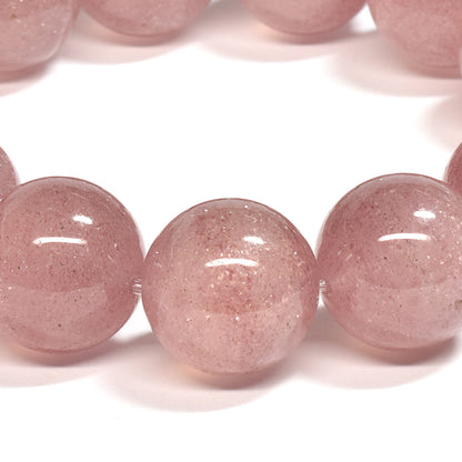 [大玉]ピンクエピドート・イン・クォーツ  ブレスレット 17mm #SA045