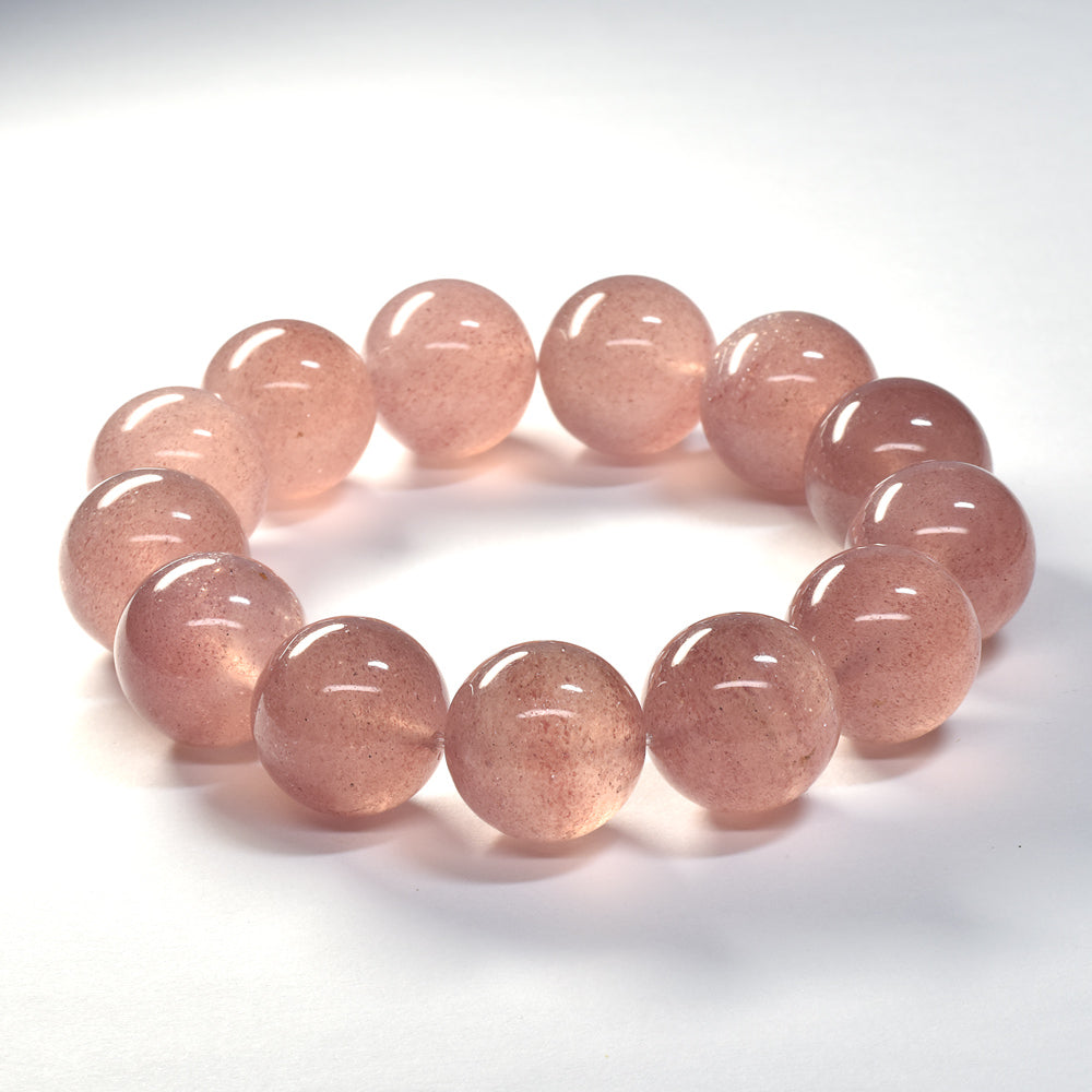 [大玉]ピンクエピドート・イン・クォーツ  ブレスレット 17mm #SA045