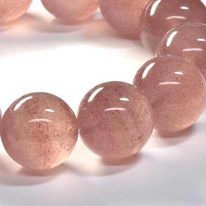 [大玉]ピンクエピドート・イン・クォーツ  ブレスレット 17mm #SA045