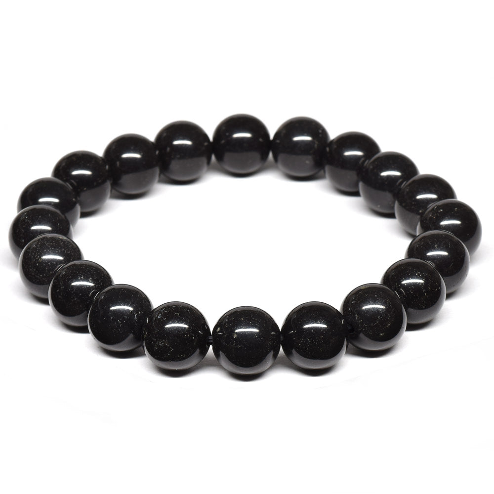 香川県産 サヌカイト ブレスレット 10mm #SA080